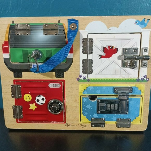 Melissa & Doug Toys Melissa And Doug Lock And Latch Board